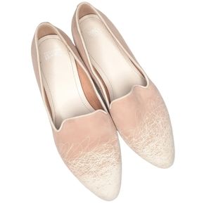 Camper Twins Pink and Ivory Loafer Flats